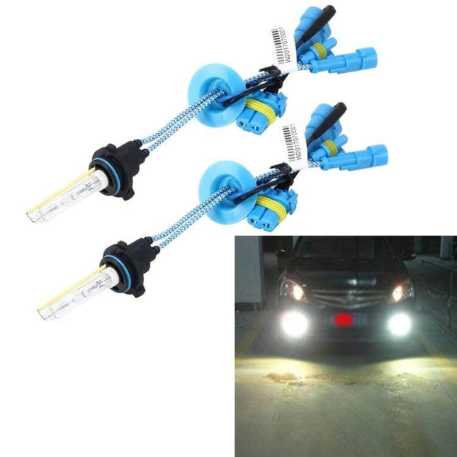 2 Pack HID Bulbs 5500K For Car Headlights Easy To Install - compact 55W xenon-style bulbs with plug-and-play connectors and bright white beam