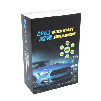 D2H HID Bulbs 2 Pack For Car Headlights And DRL Use box packaging showing car graphic and product branding