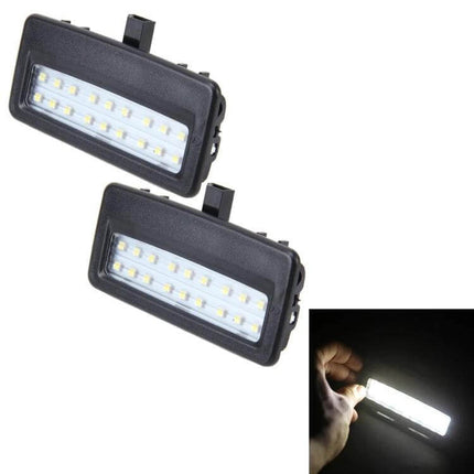 White LED Vanity Mirror Lights For BMW Easy Plug And Play Kit - pair of 18 SMD-3528 LED cabin vanity mirror lights for BMW F10 F11 F01 F02 F07 F03 F04
