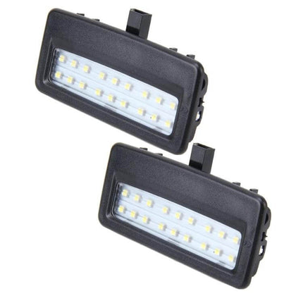 White LED Vanity Mirror Lights For BMW Easy Plug And Play Kit - pair of 18 SMD-3528 LED vanity mirror lights for BMW interior upgrade