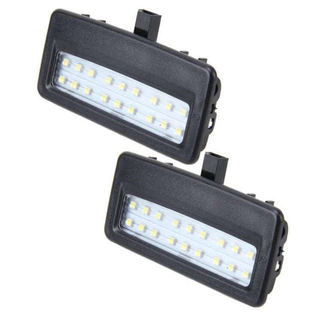 White LED Vanity Mirror Lights For BMW Easy Plug And Play Kit - pair of 18 SMD-3528 LED vanity mirror lights for BMW interior upgrade