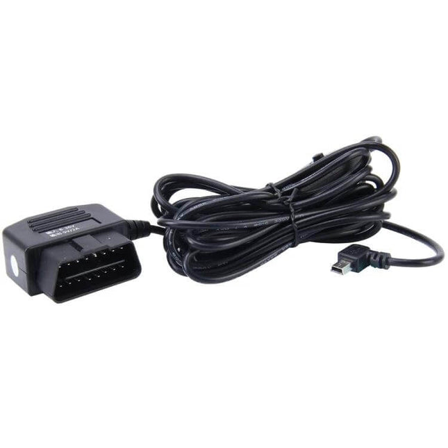 OBDII Car Charging Cable With Switch Button For GPS And Phone - 3.4m OBD2 to USB power cable with inline switch for GPS, phone and dash cam
