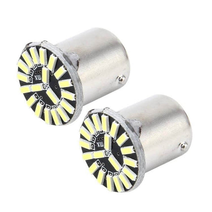 2 Pack BA15S 1W LED Car Turn Signal Lights 6000K 12V - compact BA15S base replacement LED turn signal bulbs for cars vans light trucks