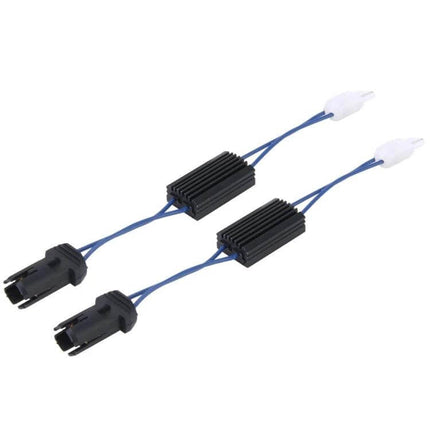 2-Pack T10 Car LED Decoder For Error-Free Clearance Lights - pair of aluminum-housed decoders for European LED clearance lights, prevents flicker and warnings