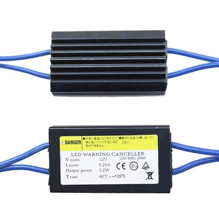 2-Pack T10 Car LED Decoder For Error-Free Clearance Lights - aluminum housing LED warning canceller for European vehicles
