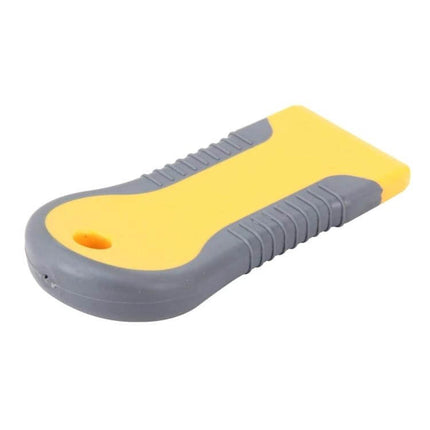 Aluminum Scalable Knife for Car Window and Film Cleaning - yellow gray ergonomic scraper for removing dirt and film