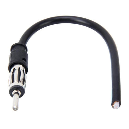 Universal Car FM Signal Amplifying Aerial Adapter black coax cable with male antenna plug for improved FM reception in vehicles