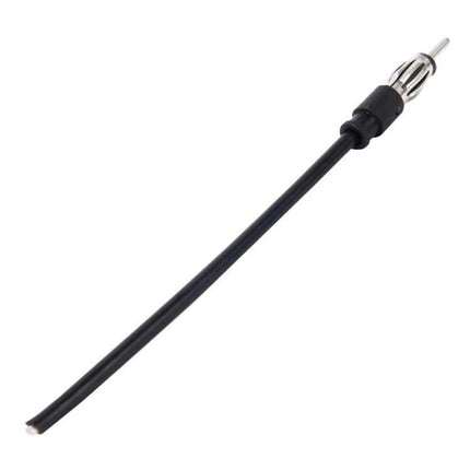 Universal Car FM Signal Amplifying Aerial Adapter - black FM antenna cable with metal connector for improved car radio reception