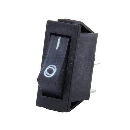 Car Push Button Switch 2Pin For Auto Electrical Accessories - black rocker switch with power symbols, two terminal pins, dashboard accessory control