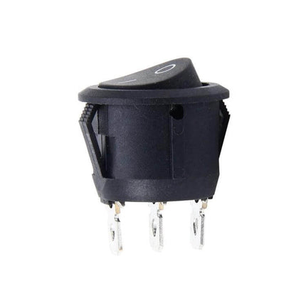 Car 3-Pin Round Push Button Switch OFF-ON For Extra Car Electronics - black 3-pin round rocker switch for automotive accessories