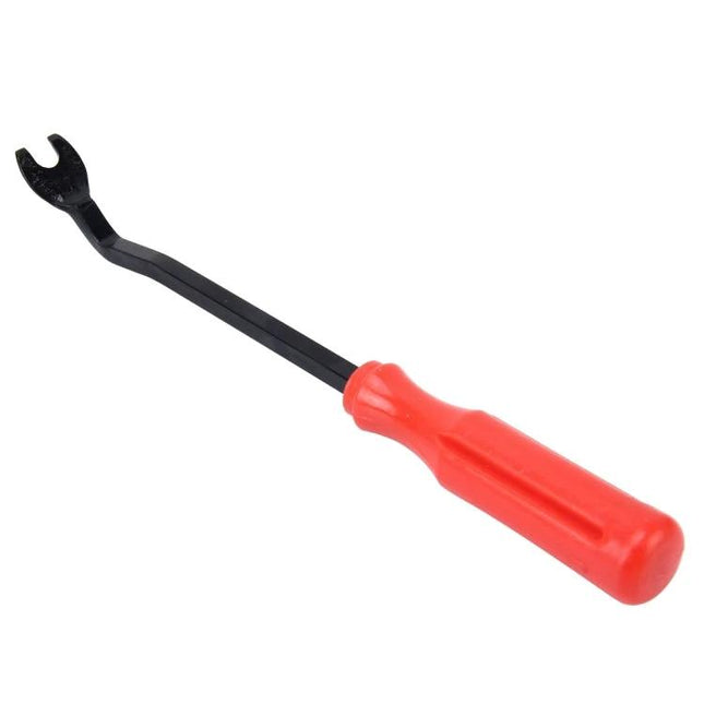 Practical Tool for Everyday Car Maintenance and Repairs - red-handled trim and fastener removal tool for removing door panels and speakers