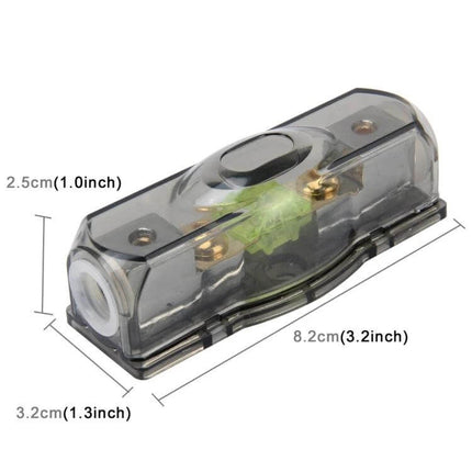 Car Audio Blade Fuse Holder Bolt-On For Safe Easy Vehicle Wiring compact bolt-on fuse holder clear cover 8.2cm x 3.2cm