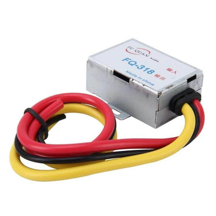 Car Audio Power Noise Filter For Clear Radio Sound compact metal filter with red yellow black wires for reducing automotive radio interference