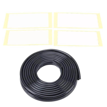 5.6m Flexible Rubber Decorative Strip for Car Doors and Windows - black rolled trim for protecting edges and customizing interior