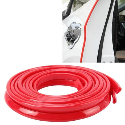 5.6m Flexible Rubber Decorative Strip for Car Doors and Windows - red trim protecting door edge and lining window frame
