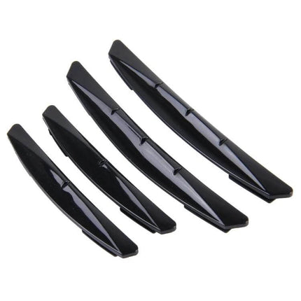 Set of 4 Black Rubber Car Side Door Edge Protection Guards - black rubber guards to prevent dings and scratches on vehicle doors