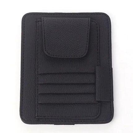 Versatile Car Sun Visor Storage Pouch for Sunglasses and Cards