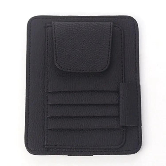 Versatile Car Sun Visor Storage Pouch for Sunglasses and Cards