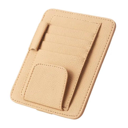 Versatile Car Sun Visor Storage Pouch for Sunglasses and Cards