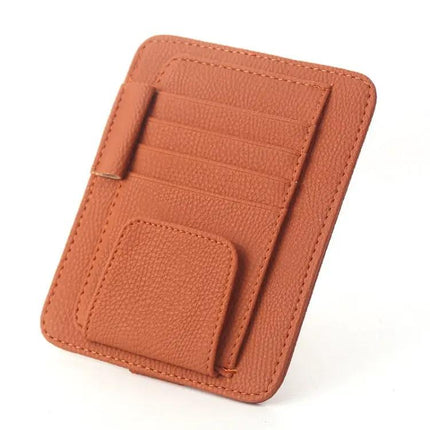 Versatile Car Sun Visor Storage Pouch for Sunglasses and Cards
