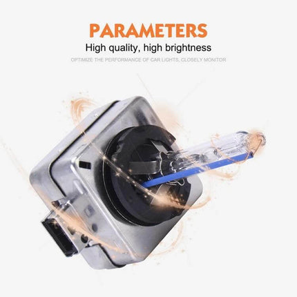 D1S HID Headlight Bulbs for Cars, 2-Pack, Everyday Driving - close-up of 35W D1S HID bulb showing glass capsule and metal base