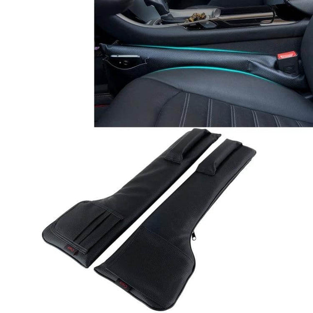 Universal Car Seat Gap Filler Organizer for Daily Essentials - black leather seat gap fillers preventing items falling between seats