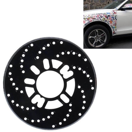 Universal Aluminium Wheel Disc Brake Cover Decorative on black cross-drilled rotor-style wheel dust cover for passenger car