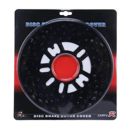 Universal Aluminium Wheel Disc Brake Cover Decorative - black cross-drilled aluminum decorative disc brake cover for passenger cars, resists corrosion