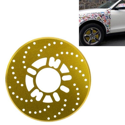 Universal Aluminium Wheel Disc Brake Cover Decorative gold cross-drilled rotor-style wheel cover for passenger cars, resists corrosion and reduces brake dust