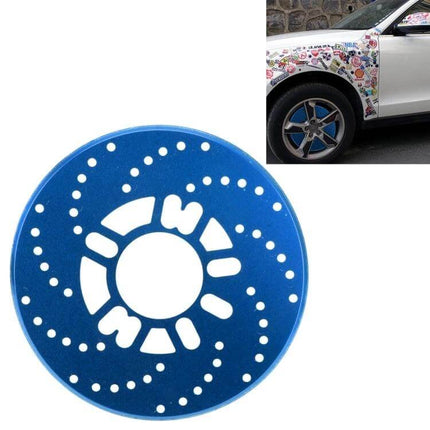 Universal Aluminium Wheel Disc Brake Cover Decorative blue cross-drilled rotor style wheel cover for passenger cars, resists corrosion