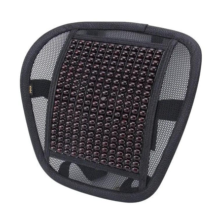 Breathable Summer Waist Mat with Wooden Massage Beads for Car and Office