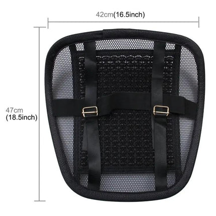 Breathable Summer Waist Mat with Wooden Massage Beads for Car and Office
