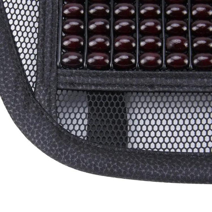 Breathable Summer Waist Mat with Wooden Massage Beads for Car and Office