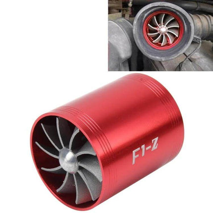 Car Air Intake Turbo Charger Fan Kit For Better Engine Airflow Red compact red aluminum dual-propeller intake turbo fan for improved engine airflow