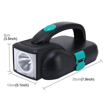 Versatile Tool Set With Flashlight For Home And Travel Needs black handheld flashlight and tool case with pistol-grip ratchet driver visible
