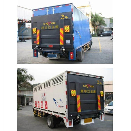 Aluminum Rear Warning Sign Sticker for Trucks and Vans, 55cm x 13cm on rear of delivery trucks for enhanced visibility