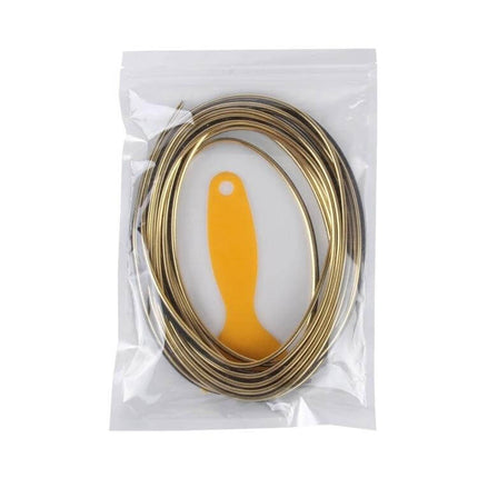 Flexible Automotive Trim Strip for Car Interior and Exterior, 5 Meters - gold flexible trim coil with installation tool in clear package