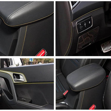 Flexible Automotive Trim Strip for Car Interior and Exterior, 5 Meters installed on dashboard, door panel, armrest and console for neat edge protection