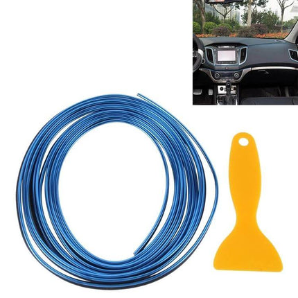 Flexible Automotive Trim Strip for Car Interior and Exterior, 5 Meters - blue decorative edge molding roll with installation tool for dashboards and door panels