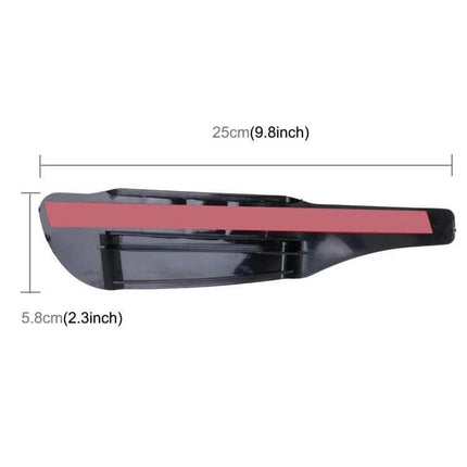Universal Rubber Rain Baffle for Car Rearview Mirrors, 2 Pack - black rubber rain deflector 25cm x 5.8cm with adhesive strip