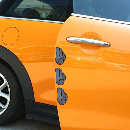 Angel Wing Shaped PVC Car Door Protection Stickers, Set of 4