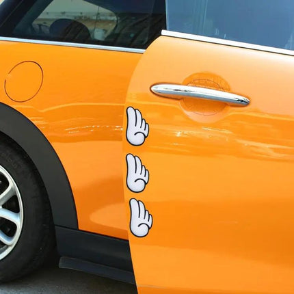 Angel Wing Shaped PVC Car Door Protection Stickers, Set of 4