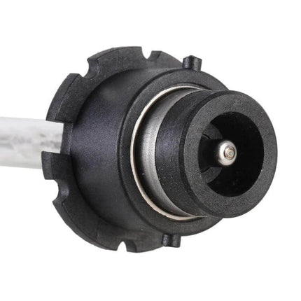 HID Headlight Bulbs For Cars, 2 Pack For Clear Night Driving - close-up of HID xenon bulb plug and connector for brighter night visibility