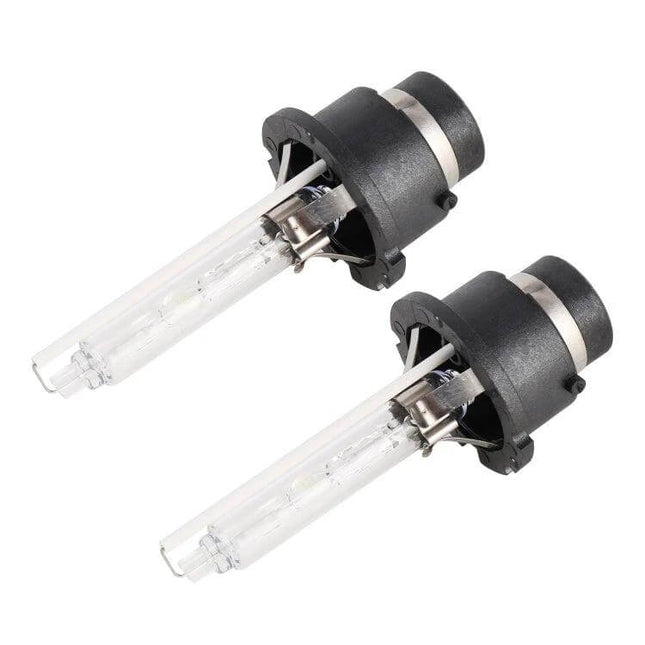 2Pack HID Xenon Headlight Bulbs 6000K 12V For Cars - two-bulb set shown for headlight/fog light replacement, crisp 6000K white light