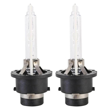 2Pack HID Xenon Headlight Bulbs 6000K 12V For Cars - two replacement HID xenon bulbs shown side by side for headlights