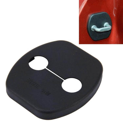 Car Door Lock Buckle Guard Protection Cover For Nissan And Venucia black ABS plastic door latch protector to prevent scuffs and paint chips