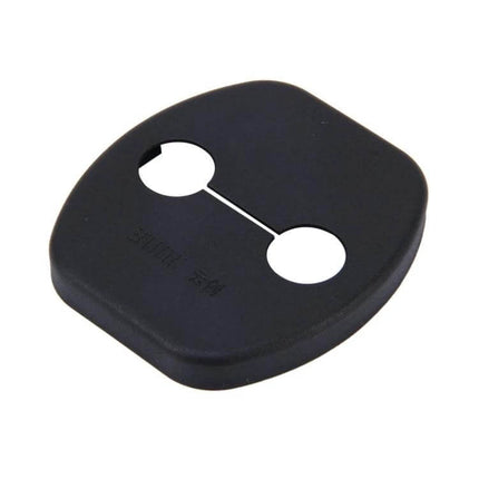 Car Door Lock Buckle Guard Protection Cover For Nissan And Venucia – black ABS protective door latch cover to prevent scuffs and paint chips
