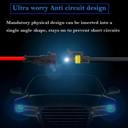 HID Xenon Ballast Slim For Car Headlights Replacement shown with anti-circuit connector and compact 12V ballast for LED/HID headlamps