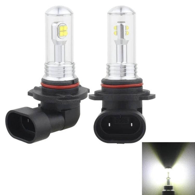 LED Car Fog Lights Two Pack For Safe Night Driving 6000K White - clear 6000K LED bulbs, easy install, low power fog light replacement