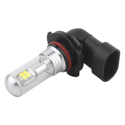 LED Car Fog Lights Two Pack For Safe Night Driving 6000K White - compact LED bulb with plug, clear 6000K white beam, easy install